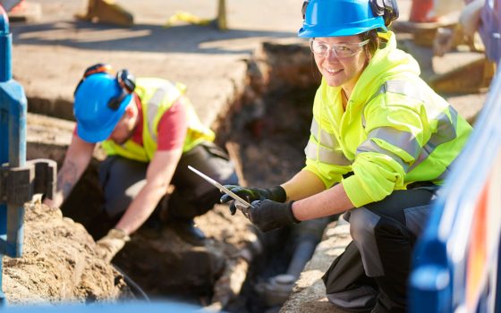 Road workers