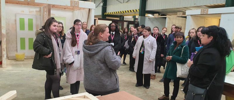 Open day crowd stood in workshop