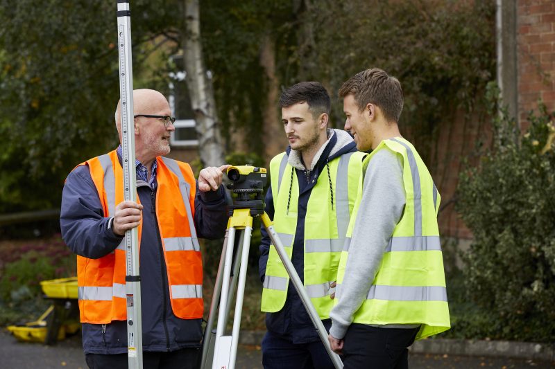 Construction Management students with Tutor