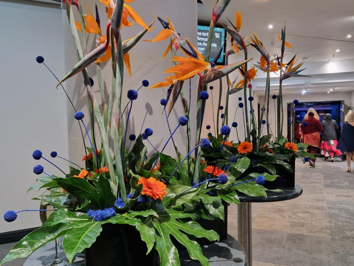 Floristry flower arrangements for Ao C conference 2024