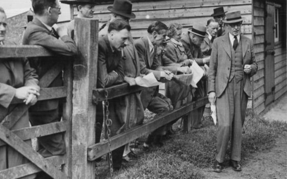 Moulton College s first Principal Mr Stewart teaching circa 1930