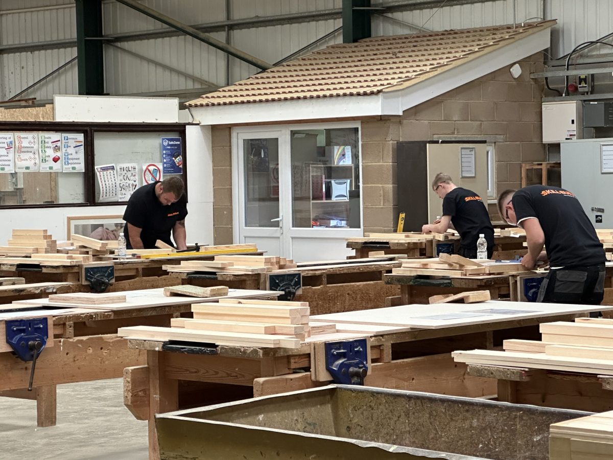 Contestants taking part in the Carpentry & Joinery Skillsbuild regional heat