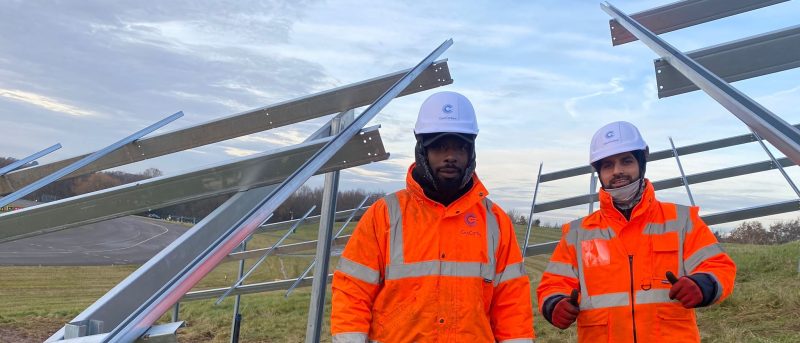 Solar power farm installation