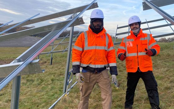 Solar power farm installation