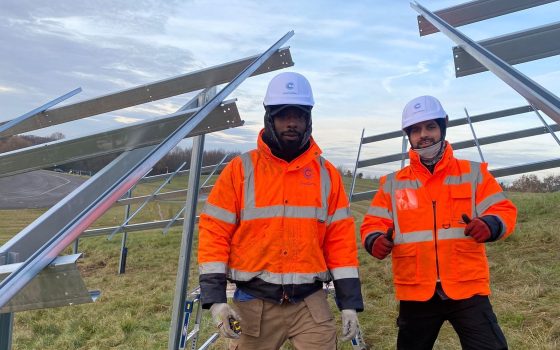 Solar power farm installation