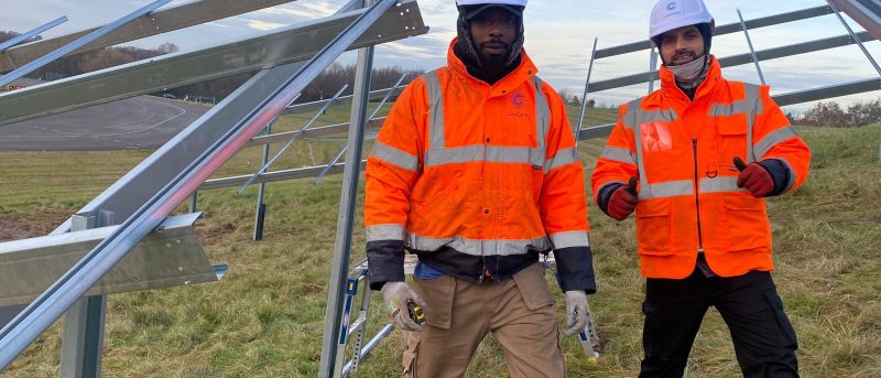 Solar power farm installation