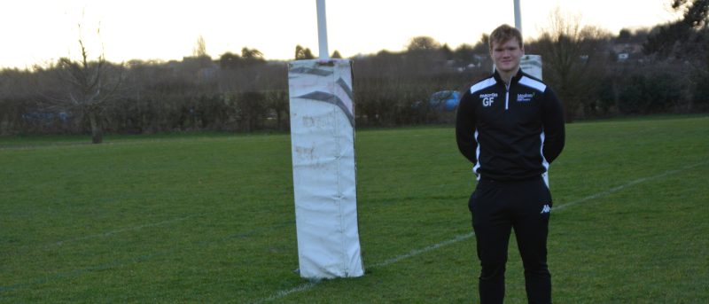 Moulton College rugby student Olly Frostick on campus