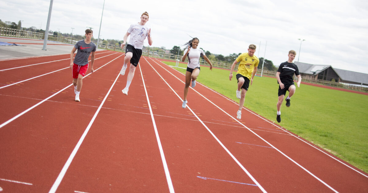 Sport shop running track